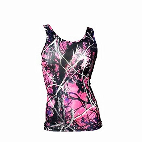 Muddy Girl Purple Pink Moonshine Camo Tank Top Sleeveless Shirt