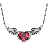 Silikepa Angel Wings Necklace for Women, 925 Sterling Silver, Angel Wings Pendant Necklace, Guardian Angel Pendant, Jewelry Gift for Women