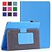 SAVEICON PU Folio Leather Case Cover with Built-in Stand for Apple iPad 1 1st Generation-Baby Blue
