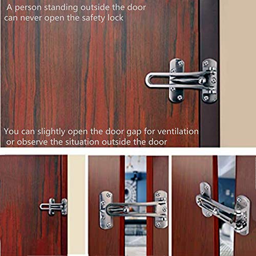Swing Bar Lock for Hinged Doors, Swing Bar Door Lock Latch, Front Door
