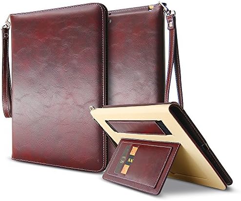 iPad Pro 10.5 Case,BELK Premium PU Leather Flip case[2 Card Slots][Elastic Hand Strap][Lanyard][Film Stand][Auto Sleep/Wake]for iPad Pro 10.5 Inch(2017 Release),Red