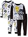 STAR WARS Little Boys' Toddler You R2 Cute 4-Piece Pajama Set, Black, 2T