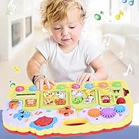 NLGToy 3 in 1 Musical Instruments Toys,Multi-Function Music Electronic Piano Infant Early Childhood Educational Toy - Learning Toys with Lights for Baby & Toddler 1 2 3 Year Old Boys (Multicolor)