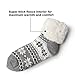 Slipper Socks Fleece-Lined Cozy Thick Winter Knee Highs Stockings for Woman?Girl by MissDill, Grey, 39-42 (U.S. 5-10)