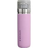 STANLEY Quick Flip GO Water Bottle 24 oz | Push Button Lid | Leakproof and Packable for Travel and Sports | Insulated Stainless Steel | BPA-Free | Lilac 2.0