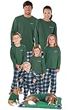 PajamaGram Flannel Tartan Plaid Matching Family Pajama Set, Women's Medium / 8-10, Multicoloured