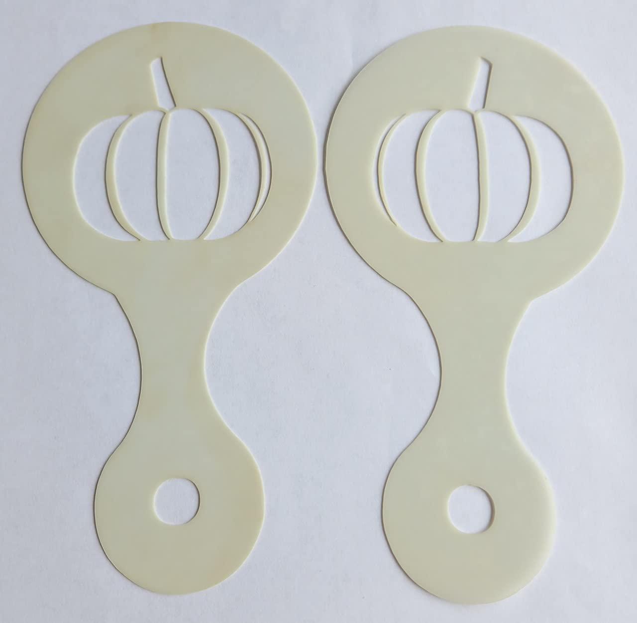 2 x Pumpkin coffee cup/cappuccino stencils reusable many times present gift Thanksgiving Halloween