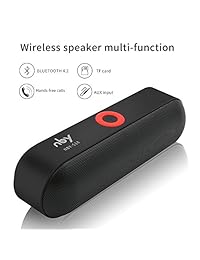 Altavoz Bluetooth, NBY S18 Altavoz inalámbrico portátil con sonido HD y Bass,12 horas de tiempo de reproducción con dos controladores micrófono integrado para iPhone, iPad, Samsung