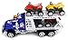 ATV Transporter Trailer Children's Friction Toy Truck Ready to Run w/ 4 Toy ATVs, No Batteries Required (Colors May Vary)