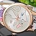 Souarts Womens Pink Flower Pattern Band Cat Pattern Dial Quartz Analog Wrist Watch 24cm