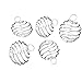 Honbay 25Pcs Spiral Bead Cage Charms Pendants Findings for Max 18mm Beads (Silver)