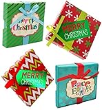 Christmas Gift Card Holder Boxes with Ribbon & Foil