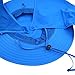 Home Prefer Men's Sun Hat Mesh Bucket Hat Detachable Neck Face Flap Hat Boonie Hat Bright Blue