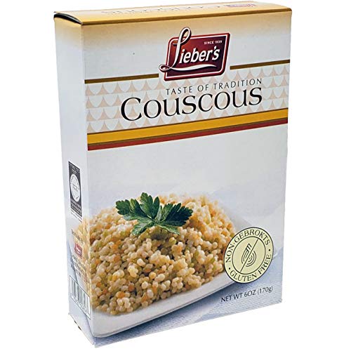 Lieber's Couscous Original Flavor, Gluten Free, Kosher For Passover, 6 Ounce Box (3-Pack)