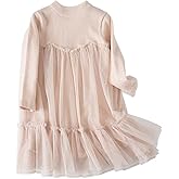 POPOLAR Toddler Baby Girls Long Sleeve Knit Sweater Tutu Dresses Sequins Casual Fall Winter Birthday Dress 1-5 Years