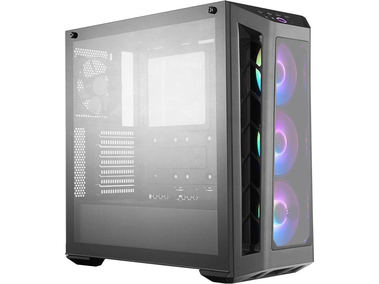 Cooler Master MasterBox MB530P ARGB - ATX PC Case with 3 Tempered Glass Panels, 3 x 120mm Pre-Installed Fans, Flexible Air Flow Configurations - ARGB