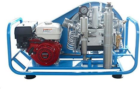 JUFENG 330BAR 200L Scuba Diving Breathing Compressor with 9HP Honda Petrol Engine 110V/60HZ 3 Phase Auto Stop System For Tanks Filling