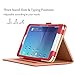 Procase Galaxy Tab E 8.0 Case -PU Leather Stand Folio Case Cover for Galaxy Tab E 8.0 2016 SM-T375/ SM-T377/SM-T378 Tablet, Multiple Viewing Angles with Document Card Pocket -Red