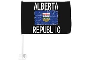 Alberta Republic Flag Car Flag 12x18 In Car Flags, Alberta Separation Independence Flag Waterproof Cars Window Flags No Flags