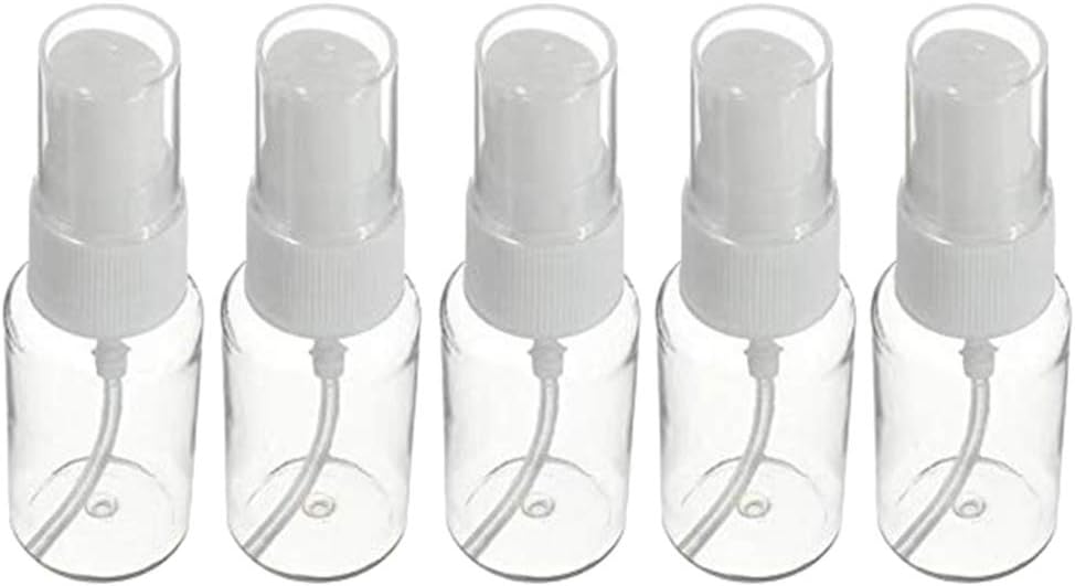 Keephic Spray Bottle Protable Plastic Mist Spray Bottles 20ml Plastic Pipette Droppers for Perfume (5pcs)