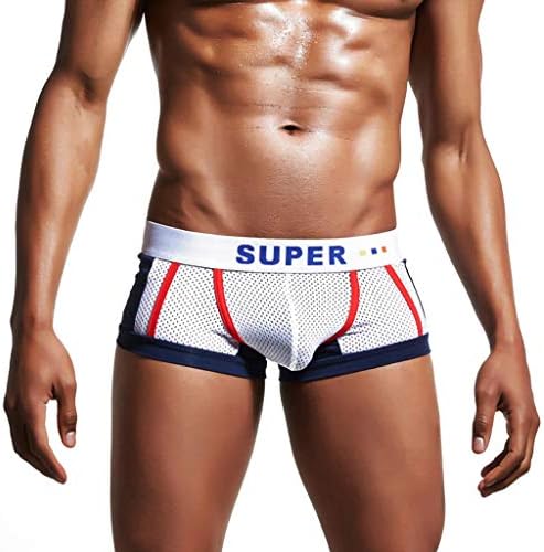 Men's Boxer Briefs,Ronamick Sexy Print Cotton Soft Breathable Mesh Bulge Pouch Underpants