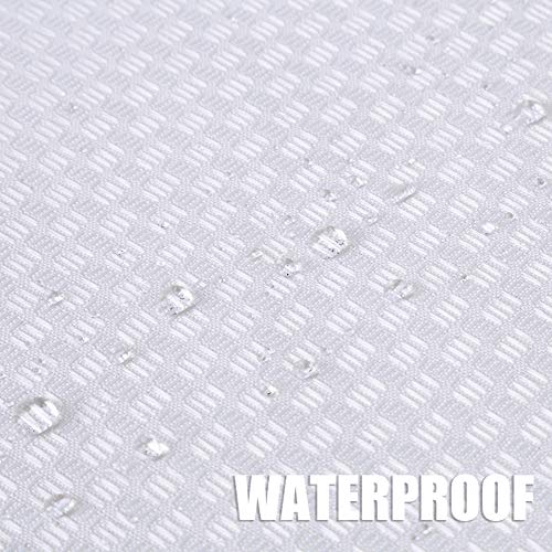 Haperlare White Tier Curtains, Waffle Woven Textured Kitchen Curtains Cafe Curtains, Waterproof Rod Pocket Half Window Treatment Curtains for Bathroom, 30" x 24", White, Set of 2 - Thumbnail 5