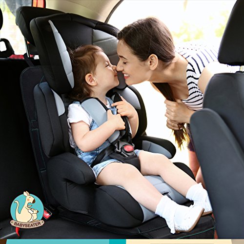 Car Seat Protector with Storage mesh Pockets - Carseat Guardian Cover Perfect for Babies, Infants & Toddlers. Keep Car Clean Organized