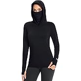 BASSDASH Women’s UPF 50+ Sun Protection Hoodie with Face Mask Neck Gaiter Breathable Long Sleeve Shirt for Hiking Fishing