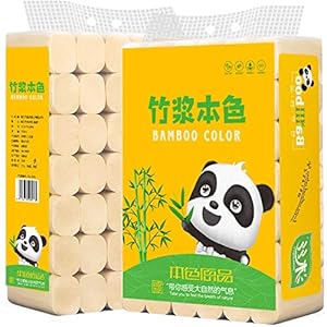 HGUIAZ Toiletpapier, duurzaam, van 100% bamboe, 4 lagen, zacht droog en aangenaam zacht, houtvrij toiletpapier in een…