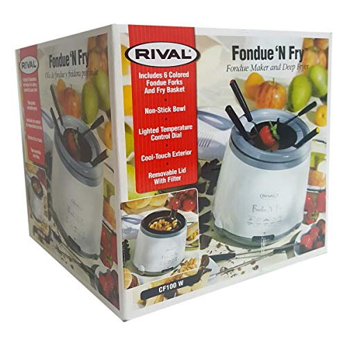 Click Here to See More Images Rival CF-100W Electric Fondue 'N Fry - Fondue Maker Deep Fryer