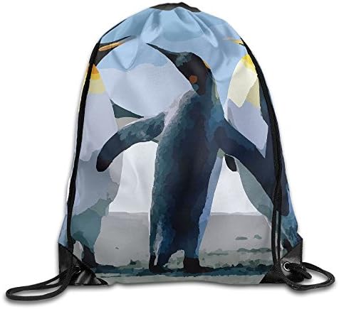 Penguins Tux Bird Arctic Winter Cool Drawstring Travel Sports Backpack Gift