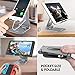 Tecboss Foldable Tablet Stand,Cell Phone Stand Multi-Angle Adjustable Desktop Holder for Nintendo Switch, iPad, iPhone X 8 7 Plus, Galaxy S8, Nexus All 3.5-13 inch- Space Grey
