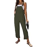 AMEBELLE Women's Sleeveless Cotton Linen Overalls Rompers Baggy Wide Leg Jumpsuits