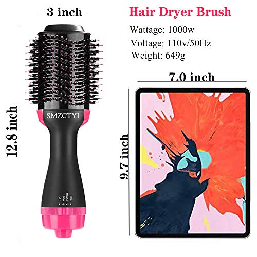 Hair Dryer Brush, SMZCTYI One Step Hair Dryer & Styler, Straightener Curler Comb 3 in 1 Hair Dryers, With Negative Ion To Reduce Frizz - Thumbnail 6