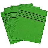 Songwol Towel Exfoliating Towel Bath Washcloth 4 Pcs (Green) Dead Skin Remover
