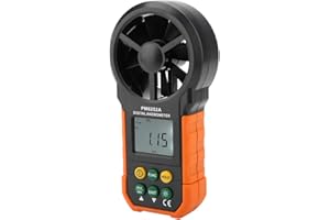 WALFRONT PeakMeter PM6252A Digital Anemometer, Portable Wind Speed Meter with Large Screen LCD and Backlight, for Handheld or