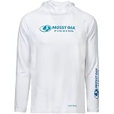 Mossy Oak Men's Men's Lightweight Sun Hoodie, Hooded Fishing Shirts