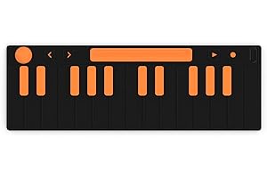 JOUÉ Piano Pad Accessory for J-Play MIDI Controller - 25 Keys and Effect Zone, Dedicated Musical App Included, Plug & Play Music Instrument Fire Edition
