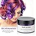 MOFAJANG Unisex Multi-Color Hair Wax Color Dye Styling Cream Mud, Washable Temporary, Natural Matte Hairstyle Modeling DIY for Party Cosplay, Purple