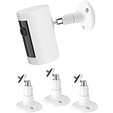 3 Pack Camera Wall Mount for R-ing Stick Up Cam &amp; Outdoor Cam Plus, White | 360&deg; Adjustable Bracket, Stable Security Camera Holder, for Outdoor Cam Pro/Plug-in/Indoor Cam(1st Gen), Easy Installation