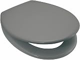 RAM Grey Soft Close Toilet Seat with Adjustable Hinges 47 CM x 37 CM view 2