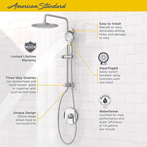 American Standard 9038804.295 Spectra Versa Shower System with Rain