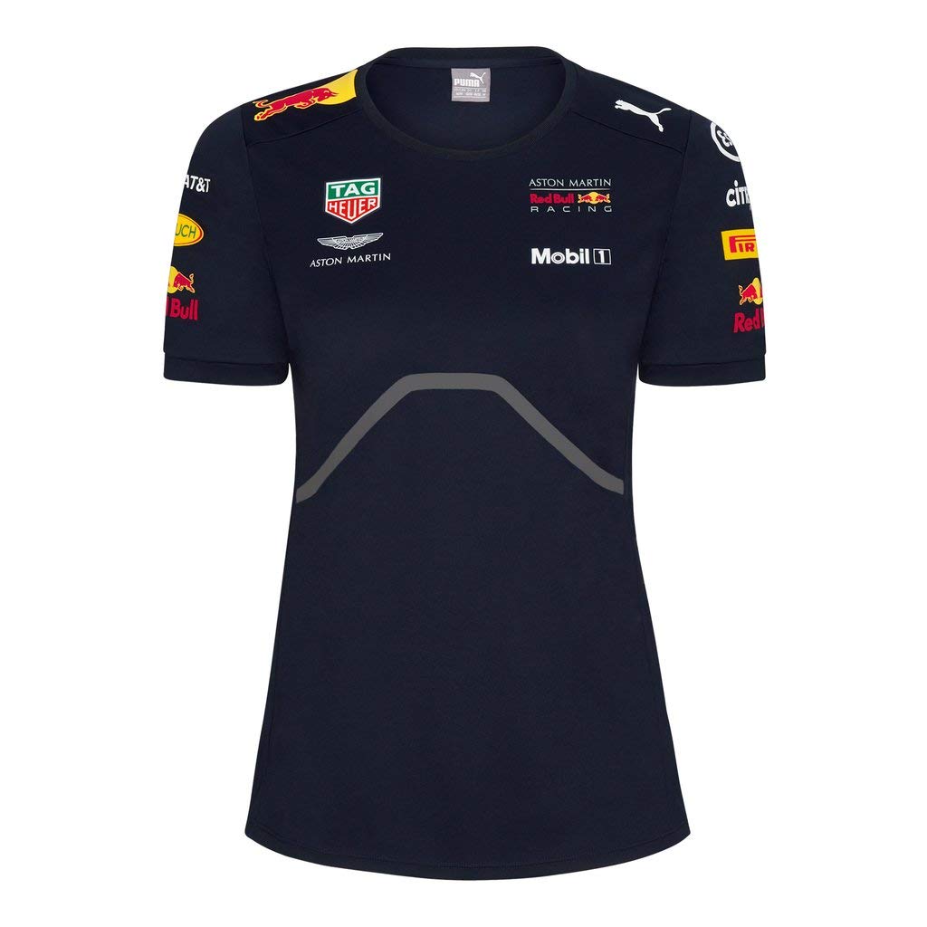 Amazon.com : Red Bull Aston Martin Racing F1 Puma Team Women's T-Shirt Blue Official 2018 