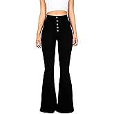 Skirt BL High Waisted Bell Bottom Jeans for Women Black Flare Retro Bootcut Stretch Wide Leg Denim Pants