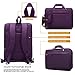 CoolBELL 17.3 Inches Convertible Laptop Messenger Bag Shoulder Bag Backpack Oxford Cloth Multi-Functional Briefcase for Women Laptop/MacBook (Purple)
