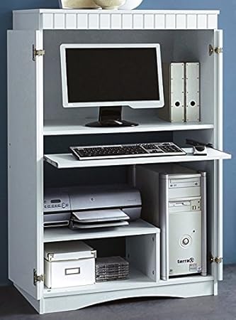 PC Schrank Büroschrank Computerschrank Weiss MDF (447): Amazon.de