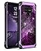 BENTOBEN Galaxy Note 9 Case, Purple Space Design Slim 2 in 1 Hybrid Soft TPU Bumper Hard PC Cover with PU Faux Leather Heavy Duty Shockproof Protective Phone Case Cover for Samsung Note 9, Purple