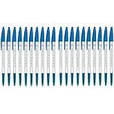 COMBETIC Reynolds 045 Fine Carbure Ball Point Blue Pen 0.45mm (Pack of 20 Pens) - Blue Pen