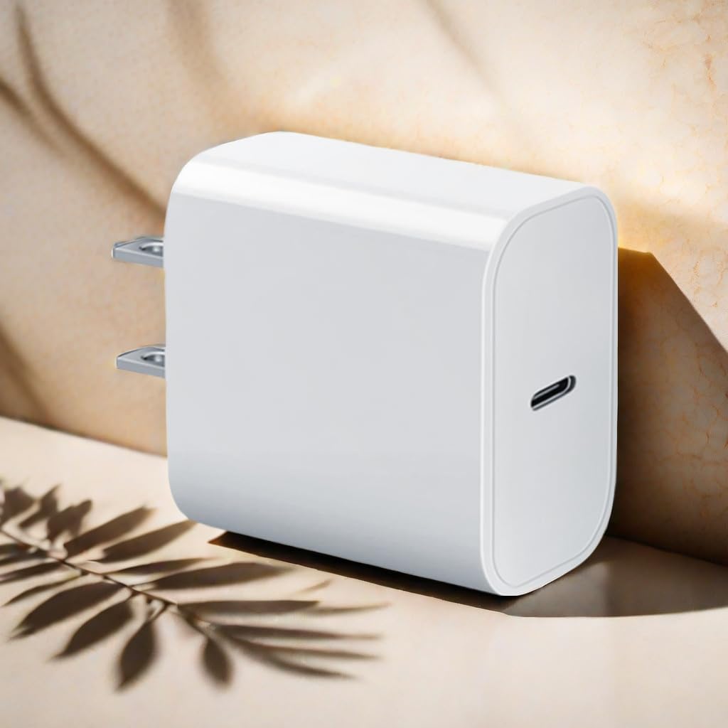 USB C Charger Block for Apple Watch iWatch Series Ultra/10/9/8/7/6/SE/SE2/5/4/3, Type-C PD Fast Charging USBC 20w Power Adapter Plug for iPhone iPad,2-Pack White (Cable Not Included)
