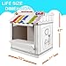 UC Global Trade Inc Shop Playhouse for Creative Coloring & - Cardboard House for Kids and Additional Sticker Decorations & 3D Puzzle Coloring Castle for Kids and Adults Educational DIY Build (Shop)